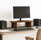 vidaXL - Monitorstandaard - 50x27x15 - cm - bewerkt - hout - gerookt - eikenkleurig