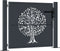 vidaXL - Poort - 105x80 - cm - met - boomontwerp - staal - antracietkleurig