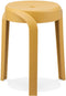 Alterego Pompa - Lage Stapelbare Kruk - Mosterdgeel Plastic - 35x35.5x45cm