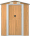vidaXL - Tuinschuur - 192x689x223 - cm - gegalvaniseerd - staal - lichtbruin