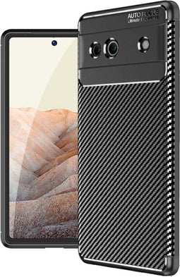 iMoshion Hoesje Geschikt voor Google Pixel 7a Hoesje Siliconen - iMoshion Carbon Softcase Backcover - Zwart