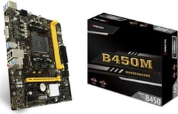 Biostar B450MH moederbord AMD B450 Socket AM4 micro ATX