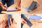 Complete wetsteen set van 6 grofheden – Dubbelzijdige slijpsteen set met koffer en grote vlaksteen (18x6x3CM) – Slijpen van messen - Messenslijper - VDN