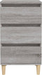 vidaXL - Nachtkastje - 40x35x70 - cm - bewerkt - hout - grijs - sonoma - eikenkleurig