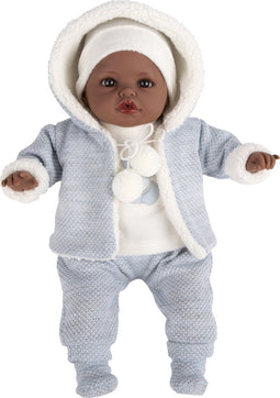 Arias baby pop Saira donker meisje gekleed 42 cm