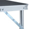 vidaXL - Campingtafel - inklapbaar - 60x45 - cm - aluminium - grijs