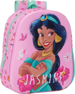 3D-Kinderrugzak Disney Princess Jasmine Roze 27 x 33 x 10 cm