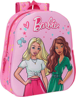 3D-schoolrugzak Barbie Roze Fuchsia 27 x 33 x 10 cm
