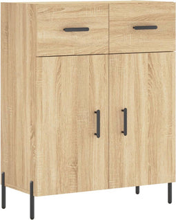 vidaXL - Dressoir - 69,5x34x90 - cm - bewerkt - hout - sonoma - eikenkleurig