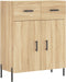 vidaXL - Dressoir - 69,5x34x90 - cm - bewerkt - hout - sonoma - eikenkleurig