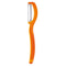 Triangle - Ultra Fijne Dubbelzijdige Dunschiller - Glad Mesje RVS - Oranje - 17 cm