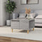 vidaXL - Salontafel - 55x55x36,5 - cm - bewerkt - hout - grijs - sonoma - eikenkleurig