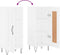 vidaXL - Dressoir - 34,5x34x90 - cm - bewerkt - hout - wit