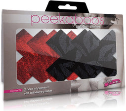 Peekaboo Nipple Cover Pasties PEEKABOO PASTIES STOLEN KISSES X Rood