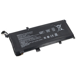 Battery suitable for HP Envy X360 AQ100, Li-Polymer, 15.4V, 3600mAh, 55.7Wh, black