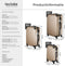 tectake® Talia - 3-Delige Kofferset - Harde Schalen van ABS - TSA Cijferslot - Rood