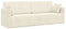 vidaXL - Ligbed - 2-in-1 - Crème - 213x144x60 - cm - Velvet