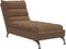 vidaXL - Chaise - longue - met - kussens - stof - bruin