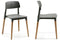 Kave Home Rigel - Stoel - Grijze kunststof zitting - Set van 4 (4 stuks)