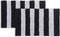 SVJ Douchemat Rechthoekig - 80x50x1 cm - Katoen - Grijs - Set van 2