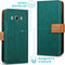 iMoshion Hoesje Geschikt voor Samsung Galaxy J5 (2016) Hoesje Met Pasjeshouder - iMoshion Luxe Canvas Bookcase - Groen