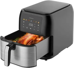Inventum GF801HLDB - Airfryer - 1,5 kg 8 liter 1700W PFAS-vrij - zwart/rvs