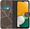 iMoshion Hoesje Geschikt voor Samsung Galaxy A13 (5G) / A04s Hoesje Met Pasjeshouder - iMoshion Design Softcase Bookcase - Zwart / Black Graphic