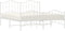 vidaXL - Bedframe - met - hoofd- - en - voeteneinde metaal - wit - 160x200 - cm