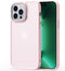 Lunso - Geschikt voor iPhone 15+ / 15 Plus - Back cover hoesje - Metalen ring Lichtroze