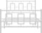 vidaXL - Bedframe - met - hoofd- - en - voeteneinde - metaal - wit - 100x200 - cm