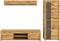 Furnilux Jam - Woonkamercombinatie - Deels open deels dichte kast - Bruin - 35x235x159cm