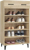 vidaXL - Schoenenkast - 60x35x105 - cm - bewerkt - hout - sonoma - eikenkleurig