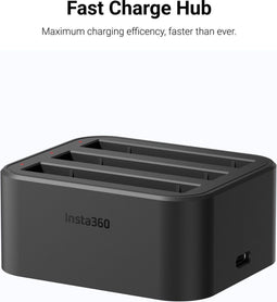 Insta360 X3 - Snellader - Laadt 3 batterijen tegelijk op - Zwart