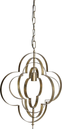 PTMD TessyAntieke Hanglamp - 53 x 45 x 65 cm - Metaal - goud - goud