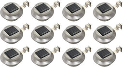 vidaXL Solarlampen 12 st LED rond 12 cm wit