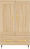vidaXL - Hoge - kast - 69,5x31x115 - cm - bewerkt - hout - sonoma - eikenkleurig