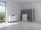 Akoestische wand Lucia breed 140CM hoog 80CM kleur lucia Licht grijs PO02 kleur beugel Aluminium (RAL9006)