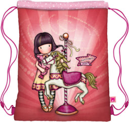 Rugtas met Koordjes Gorjuss Carousel Zalm (34 x 45 x 1 cm)