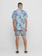 ONLY & SONS - ISSAC SS LEAF AOP - Heren Overhemd - Aquifer - Maat M