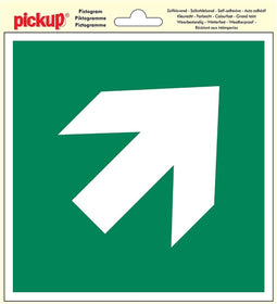 Pickup Pictogram 20x20 cm - Vluchtweg pijl schuin