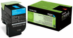 Lexmark 702C R - Tonercartridge - Origineel - Cyaan