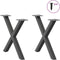 vidaXL - Salontafelpoten - 2 - st - X-vormig - 50x(42-43) - cm - staal - antraciet