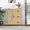 vidaXL - Dressoir - 69,5x34x90 - cm - bewerkt - hout - sonoma - eikenkleurig