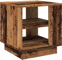 vidaXL - Salontafel - 40x40x43 - cm - bewerkt - hout - oud - houtkleurig