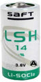 SAFT LSH 14 lithiumbatterij 3.6V Primaire LSH14