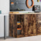 vidaXL - Garagekast - 30x51x85 - cm - massief - grenenhout - gerookt - eiken