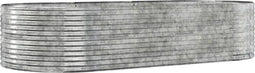 vidaXL - Plantenbak - 291x140x68 - cm - gepoedercoat - staal - zilverkleurig