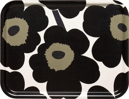 Marimekko - Unikko Pieni - Dienblad - Zwart - 43 x 33cm