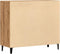 vidaXL - Dressoir - 90x34x80 - cm - bewerkt - hout - artisanaal - eikenkleur