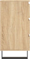 vidaXL - Nachtkastjes - 2 - st - 40x35x69 - cm - bewerkt - hout - sonoma - eikenkleurig